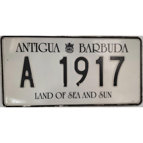 157 - A RARE ANTIGUA-BARBUDA CAR NUMBER PLATE