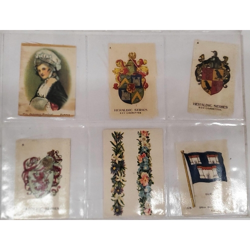 169 - EIGHT SHEETS OF VINATAGE SILK CIGARETTE CARDS