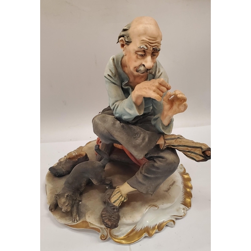 179 - FOUR PIECES OF VINTAGE CAPODIMONTE STYLE LARGE FIGURES