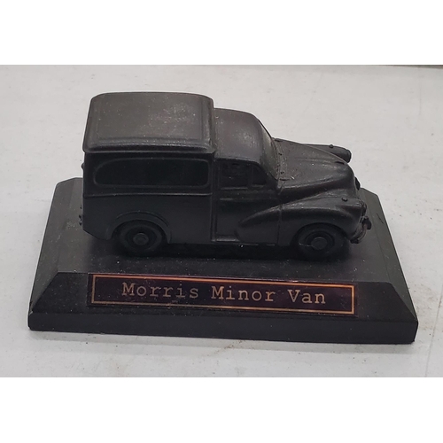 239 - SIX MODEL VEHICLES TO INCLUDE A MORRIS MINOR VAN, AUDI TT-R, CITROEN XSARA, ETC.,