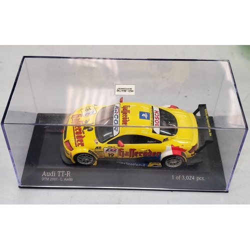 239 - SIX MODEL VEHICLES TO INCLUDE A MORRIS MINOR VAN, AUDI TT-R, CITROEN XSARA, ETC.,