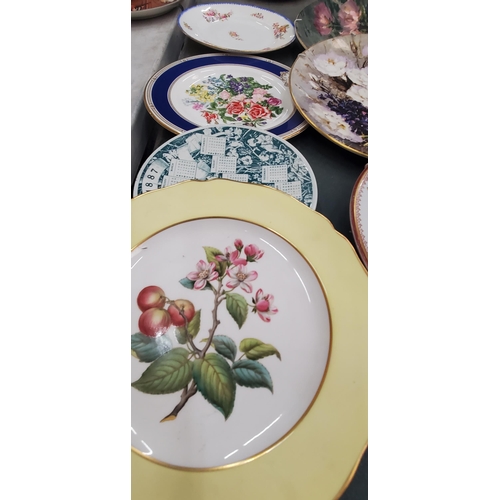 281 - EIGHT ROYAL LBERT 'PROVINCIAL FLOWERS' CUPS AND SIX SAUCERS, CABINET PLATES TO INCLUDE ROYAL DOULTON... 