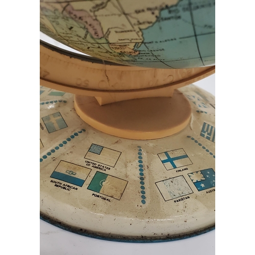 290 - A VINTAGE TIN PLATE GLOBE