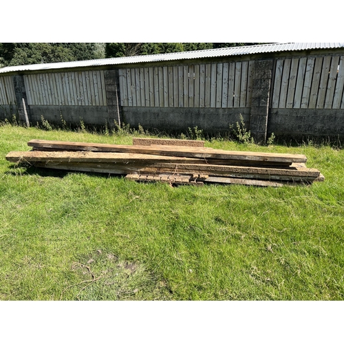 127 - VARIOUS WOODEN PURLINS  +  VAT