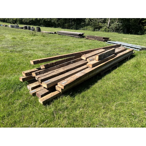 127 - VARIOUS WOODEN PURLINS  +  VAT