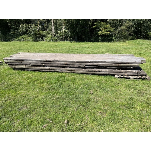 130 - APPROX 25 WOOD BOG MATS  + VAT