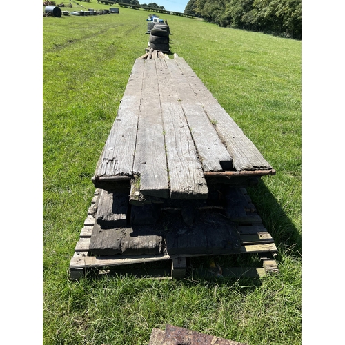 130 - APPROX 25 WOOD BOG MATS  + VAT