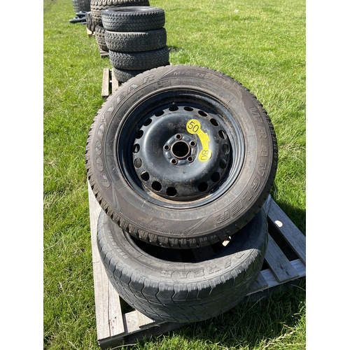 133 - CAR WHEEL AND 2 TYRES 255 X 55 R18  + VAT