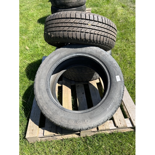 133 - CAR WHEEL AND 2 TYRES 255 X 55 R18  + VAT