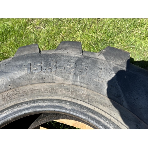 136 - JCB TYRE 15.5 25 L2  + VAT