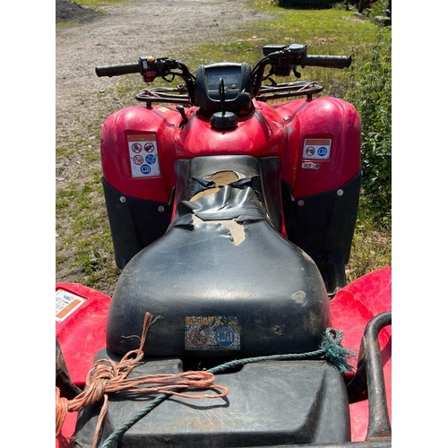 206 - A 2011 HONDA 420 QUAD ONE OWNER FROM NEW POWER STEERING 1910 HOURS + VAT