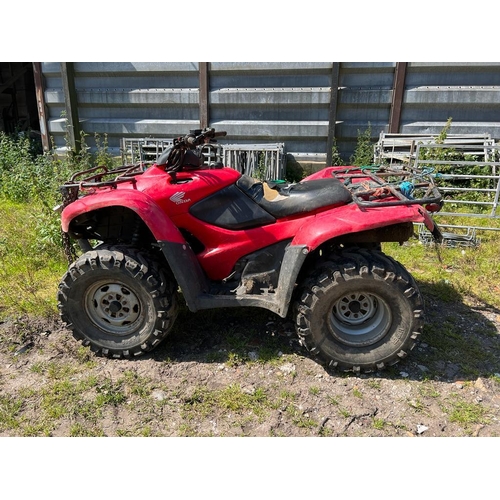 206 - A 2011 HONDA 420 QUAD ONE OWNER FROM NEW POWER STEERING 1910 HOURS + VAT