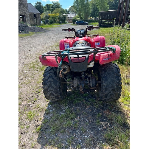 206 - A 2011 HONDA 420 QUAD ONE OWNER FROM NEW POWER STEERING 1910 HOURS + VAT