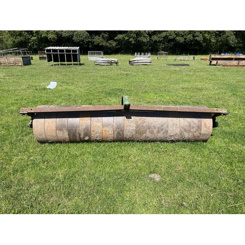 226 - 8 FT. CAST IRON SEGMENT LAND ROLLER  + VAT