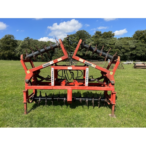 229 - A BROWNS SLITMASTER 4 METRE HYDRAULIC FOLDING GRASS SLITTER WITH MANUAL + VAT