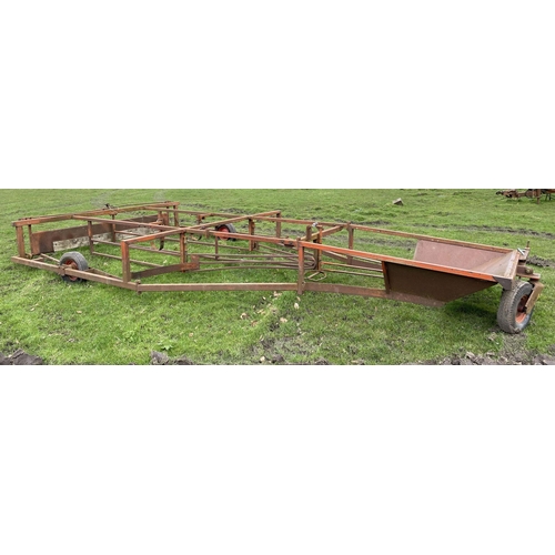 233 - BROWNS FLAT 8 BALE SLEDGE  + VAT