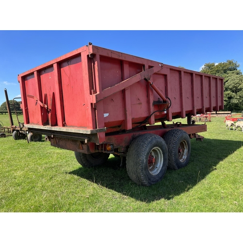 237 - TRIFFIT 10T HYDRAULIC TIPPING TRAILER WITH HYDRAULIC BACK DOOR AND SPRUNG DRAWBAR  + VAT