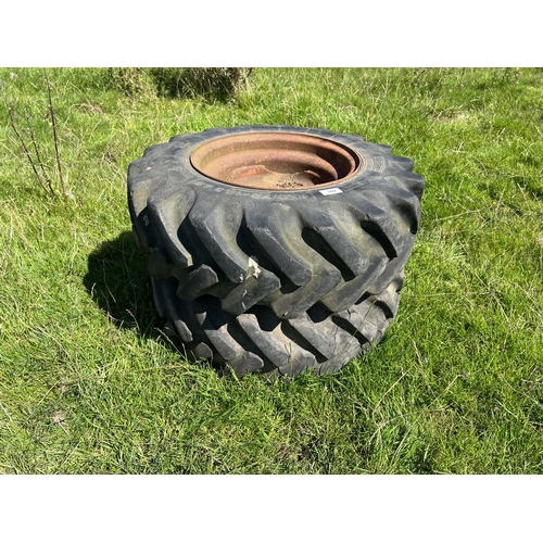 302 - 2 WHEELS &  TYRES 10/75 - 15.3 + VAT