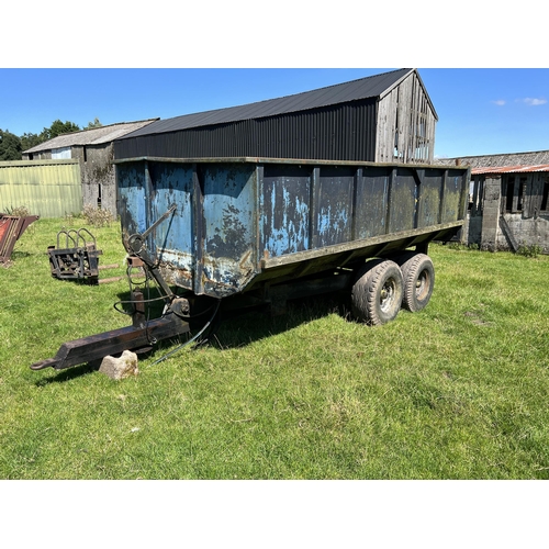 307 - TWIN AXLE HYDRAULIC TIPPING TRAILER (NO TAILGATE) + VAT