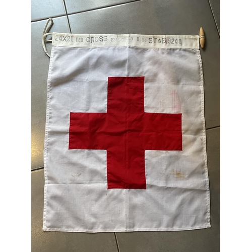 87 - A MILITARY RED CROSS FLAG