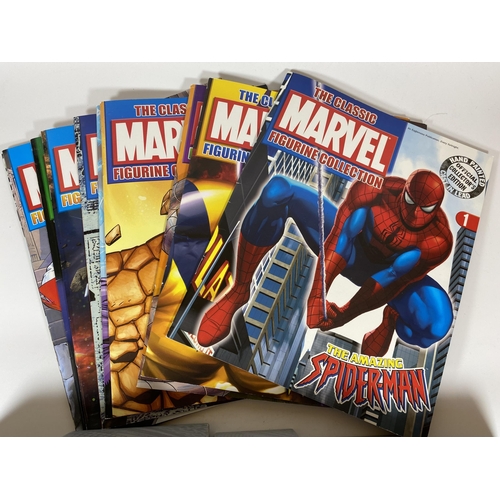 302 - A LARGE MARVEL CLASSIC LEAD FIGURE COLLECTION BY EAGLEMOSS 1-49 FIGURE SET COMPLETE WITH MAGAZINES, ... 