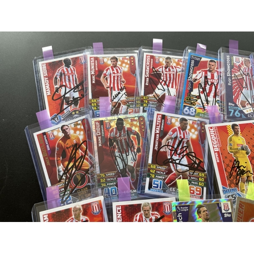 319 - A COLLECTION OF SIGNED STOKE CITY F.C MATCH ATTAX CARDS