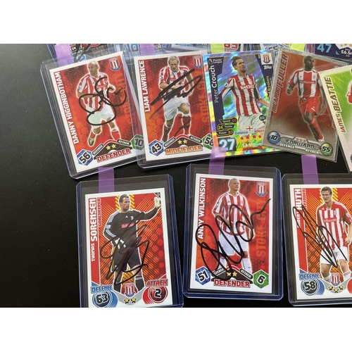 319 - A COLLECTION OF SIGNED STOKE CITY F.C MATCH ATTAX CARDS