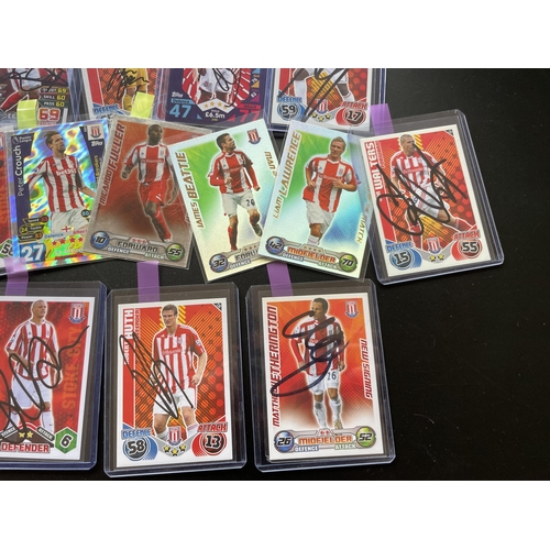 319 - A COLLECTION OF SIGNED STOKE CITY F.C MATCH ATTAX CARDS