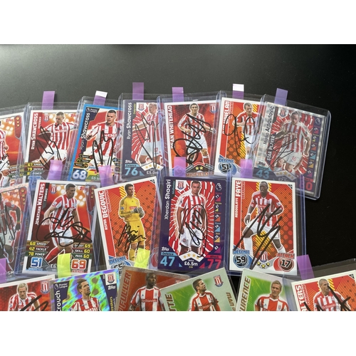 319 - A COLLECTION OF SIGNED STOKE CITY F.C MATCH ATTAX CARDS