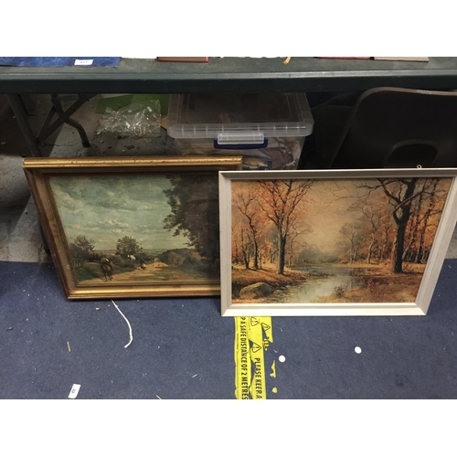 921 - TWO FRAMED PRINTS TO INCLUDE A GILT FRAMED EXAMPLE