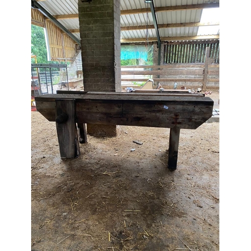 107 - WOODEN WORK BENCH  +  VAT