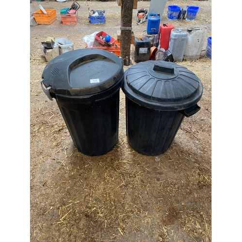 112 - 2  PLASTIC BINS  + VAT