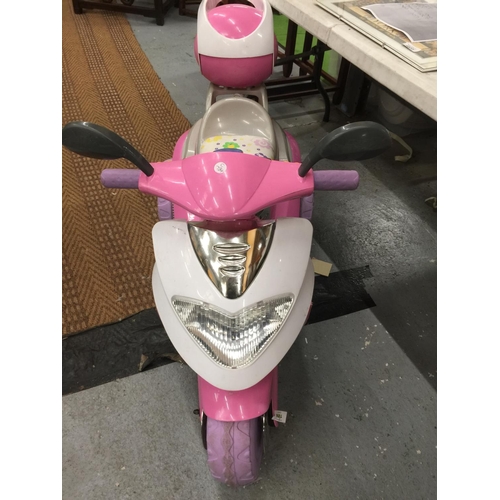 170A - A CHILDREN'S PINK ELECTRIC THREE WHEELED SCOOTER WITH CHARGER - VENDOR STATES IN WORKING ORDER AND V... 