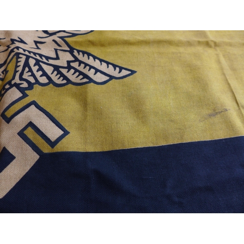 494 - A RARE WORLD WAR II NAZI GERMANY HERMANN GOERING LUFTWAFFE PANZER RECONNAISSANCE REGIMENT FLAG, HAS ... 