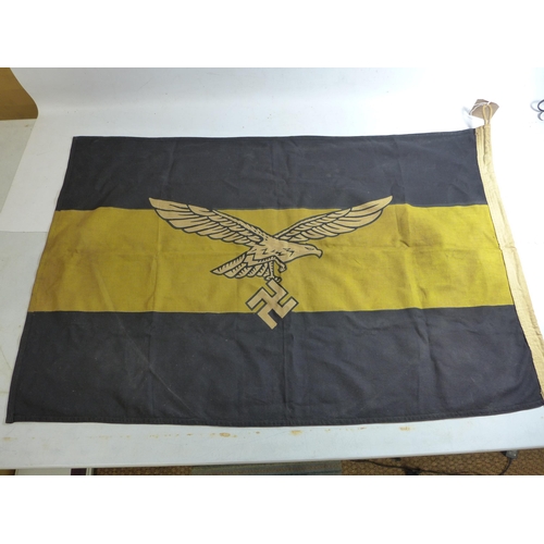 494 - A RARE WORLD WAR II NAZI GERMANY HERMANN GOERING LUFTWAFFE PANZER RECONNAISSANCE REGIMENT FLAG, HAS ... 