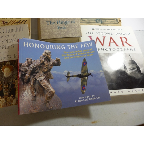 497 - A COLLECTION OF BOOKS TO INCLUDE WINSTON CHURCHILL'S WORLD WAR II VOLUMES II AND IV, THE DEATHLESS S... 