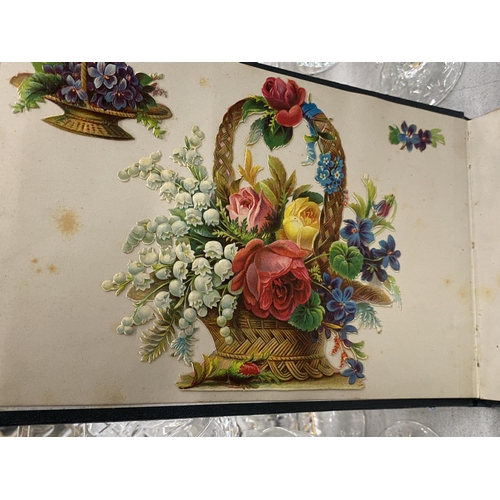 139 - A VICTORIAN GERMAN ALBUM WITH PICTURES AND LETTERS