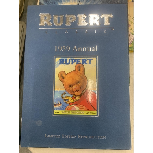 216 - EIGHT VINTAGE RUPERT THE BEAR ANNUALS