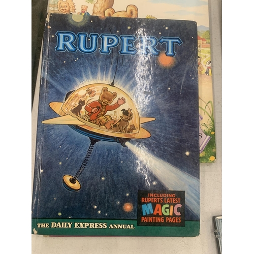 216 - EIGHT VINTAGE RUPERT THE BEAR ANNUALS