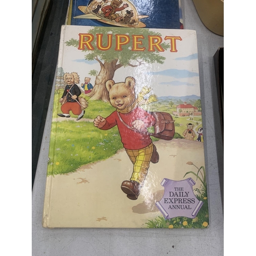 216 - EIGHT VINTAGE RUPERT THE BEAR ANNUALS