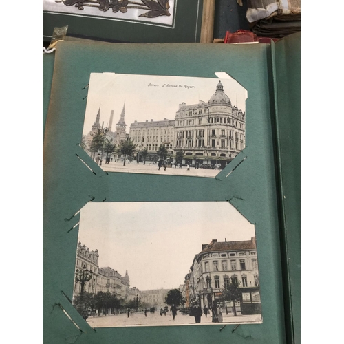 217 - FOUR VINTAGE POSTCARD ALBUMS CONTAINING A QUANTITY OF POSTCARDS TO INCLUDE HUMOROUS EXAMPLES