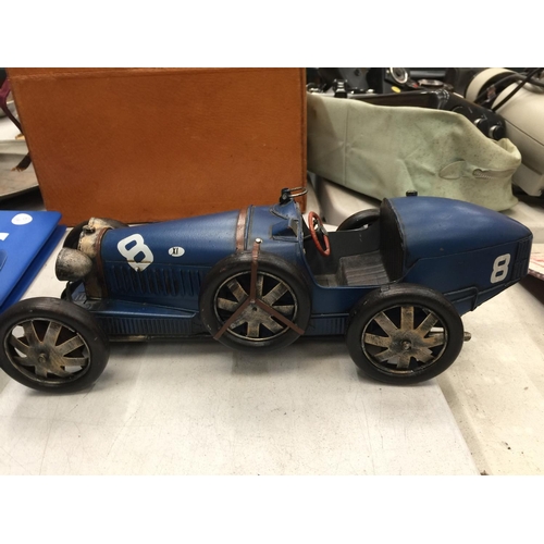 249 - A TIN PLATE BUGATTI VINTAGE RACING CAR