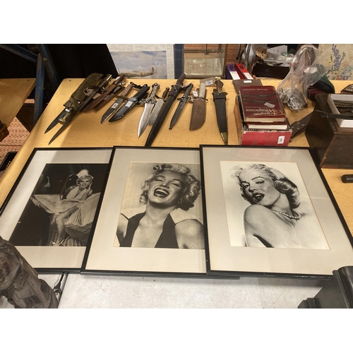 23 - A GROUP OF THREE MARILYN MONROE PRINTS