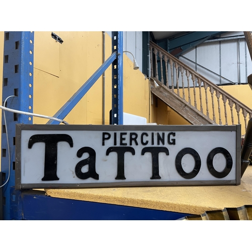 48 - A PIERCING TATTOO ILLUMINATED BOX SIGN