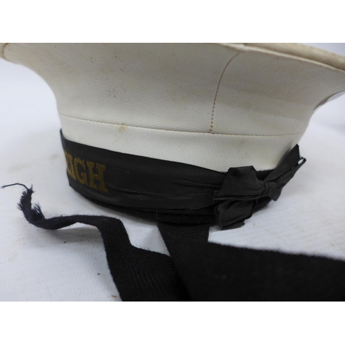 537 - A MID 20TH CENTURY HMS RALEIGH RATINGS CAP AND TALLY