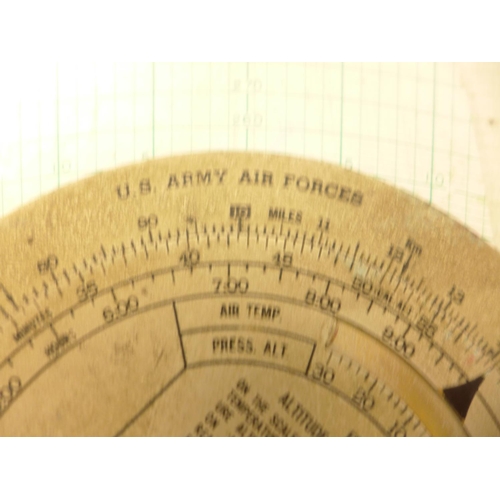 537A - A U.S. AIRFORCE CASED COMPUTER AERIAL DEAD RECKONER TYPE E6B