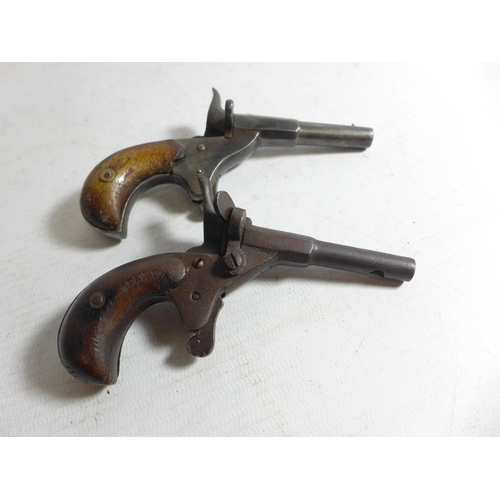 549 - TWO BLANK FIRING PISTOLS, 5CM BARRELS