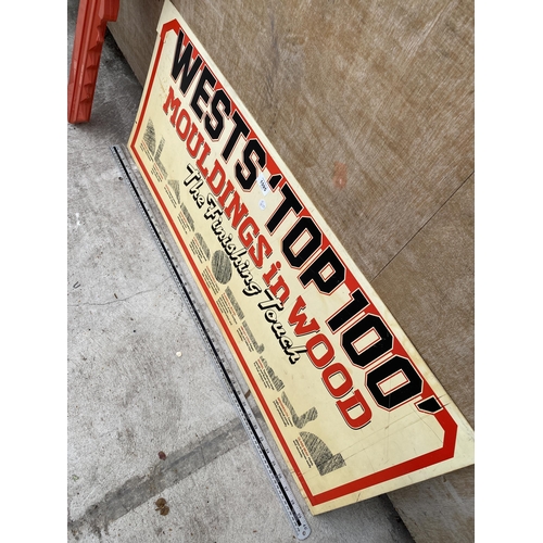 1595 - AN ASSORTMENT OF ADVERTISING SIGNS TO INCLUDE KEY CUTTING AND MOULDINGS ETC