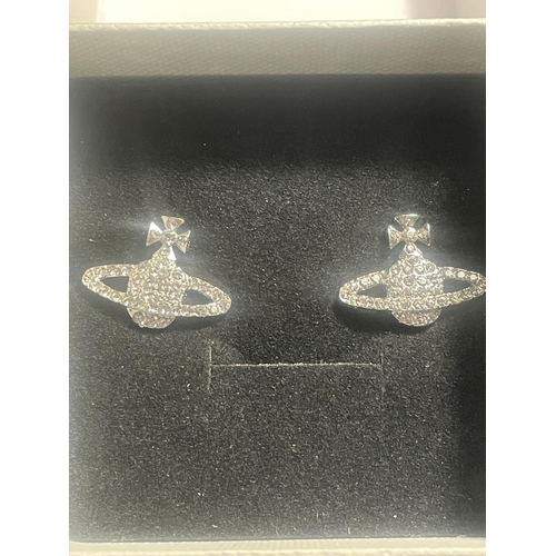 628 - TWO PAIRS OF VIVIENNE WESTWOOD STYLE EARRINGS IN PRESENTATION BOXES