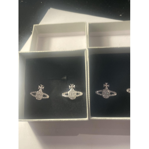 640 - TWO PAIRS OF VIVIENNE WESTWOOD STYLE EARRINGS